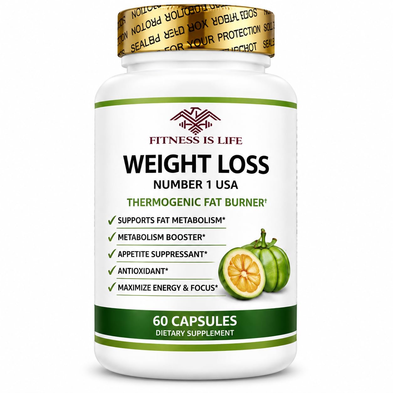 Fitness is Life Weight Loss Pills for Women & Men 60 Capsules