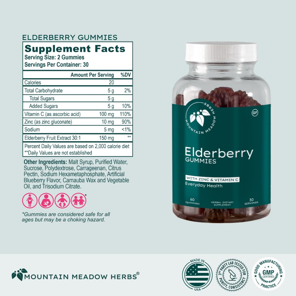 Mountain Meadow Herbs Elderberry Capsule 60 Count