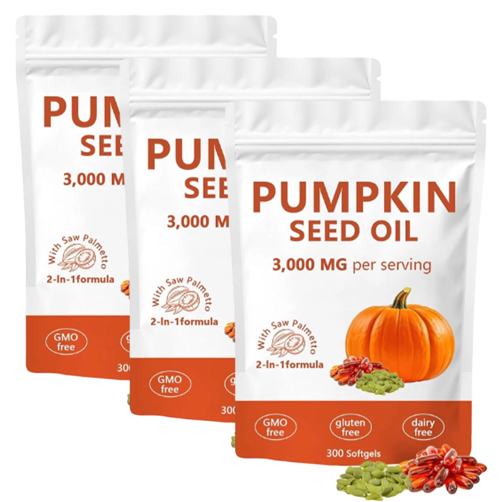 Generic Pumpkin Seed Oil with Saw Palmetto Capsules 300