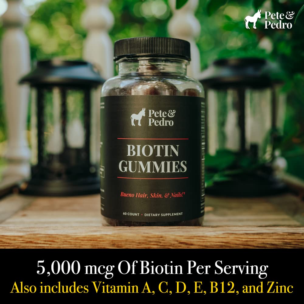 Pete & Pedro Biotin Gummies 60 Count