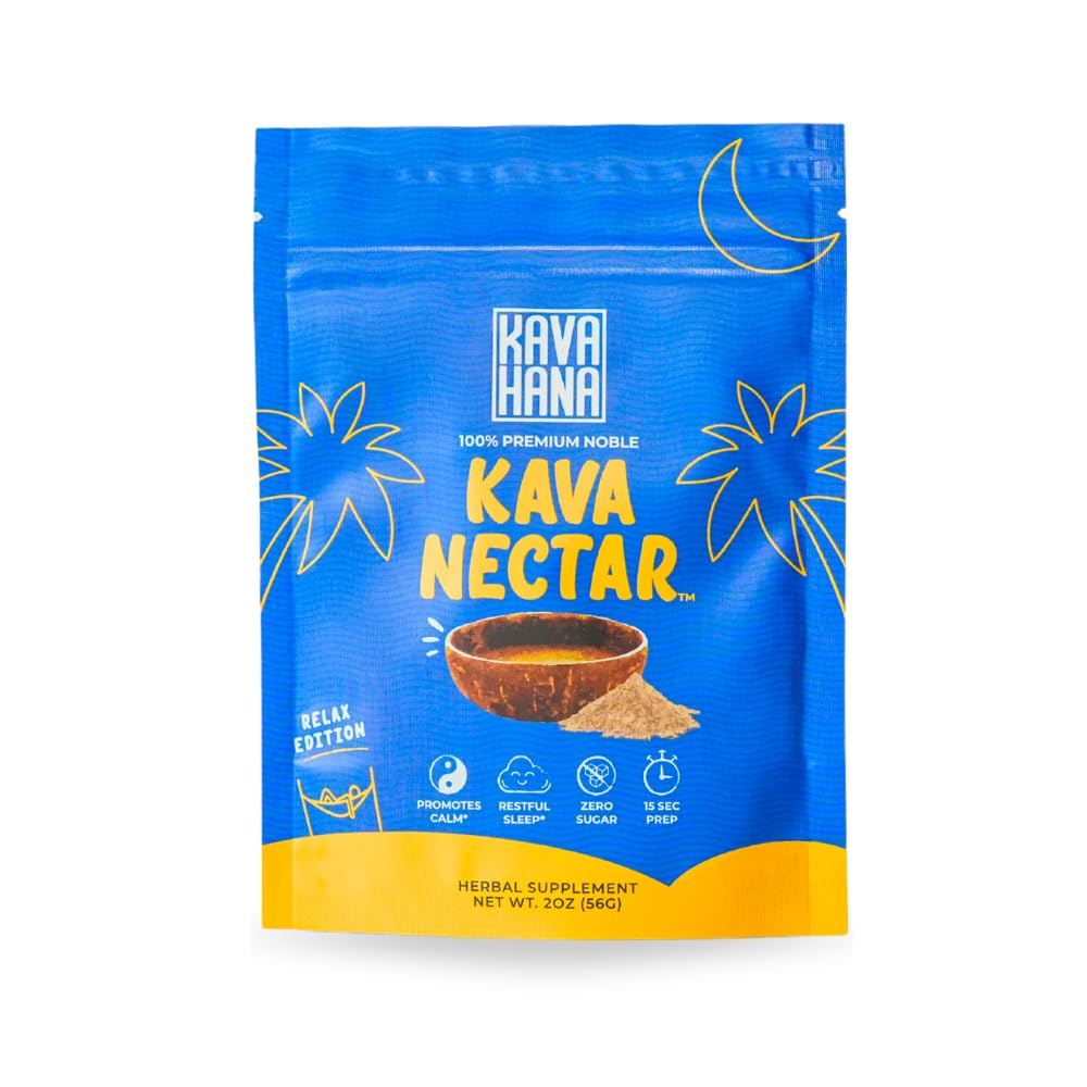 Kavahana Relax Edition Ceremonial Grade Noble Kava Nectar Powder, 2 oz