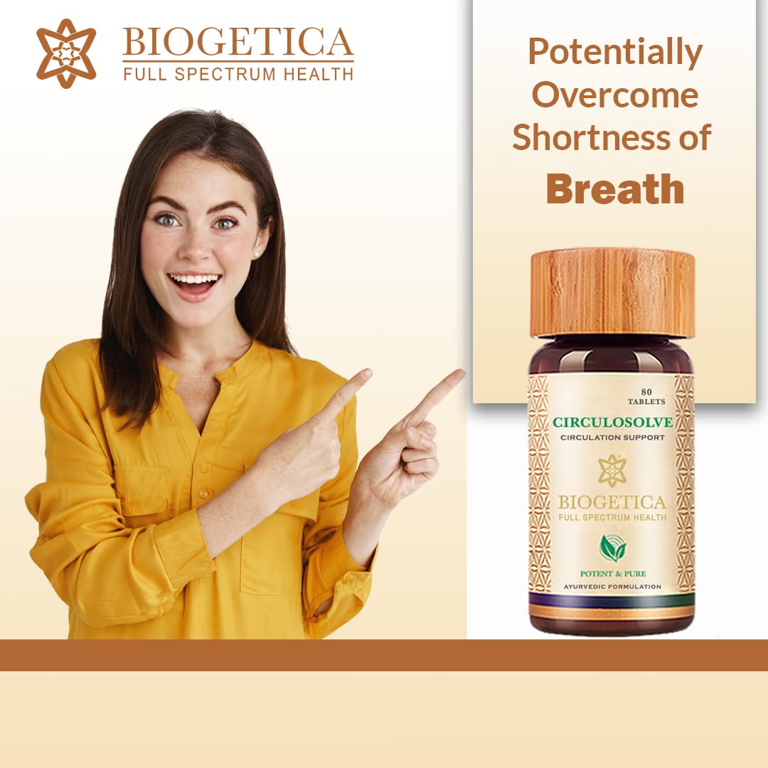 Biogetica Circulosolve Natural Heart Wellness Supplement - Ayurvedic Arjuna & Guggul Blend Capsule 80 Count