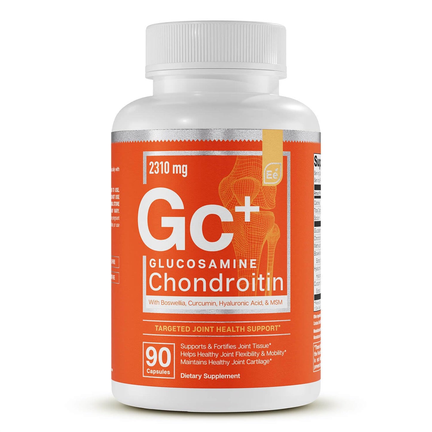 Essential Elements Glucosamine Chondroitin MSM Boswellia Serrata Hyaluronic Acid Joint Support Supplement, Capsule, 90 Count
