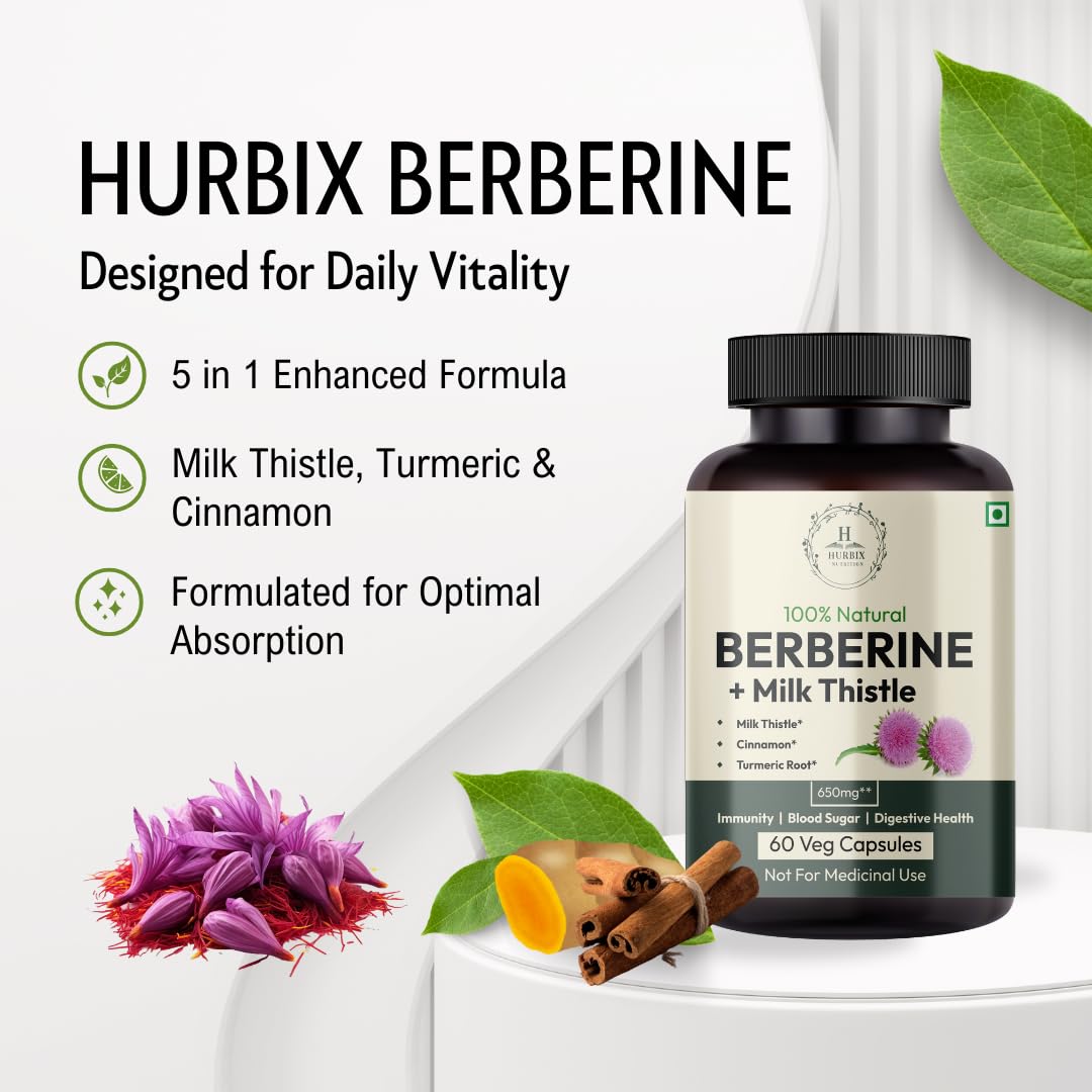 Hurbix Nutrition Berberine Capsule, 60 Capsules