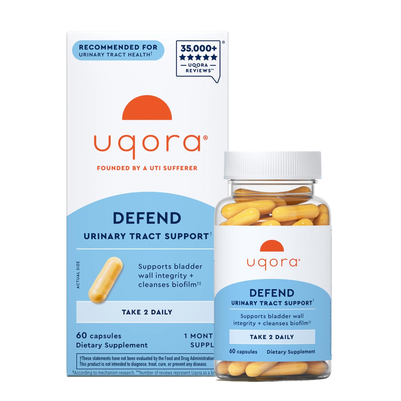 Uqora Defend Urinary Tract Health Supplement 60 Capsules