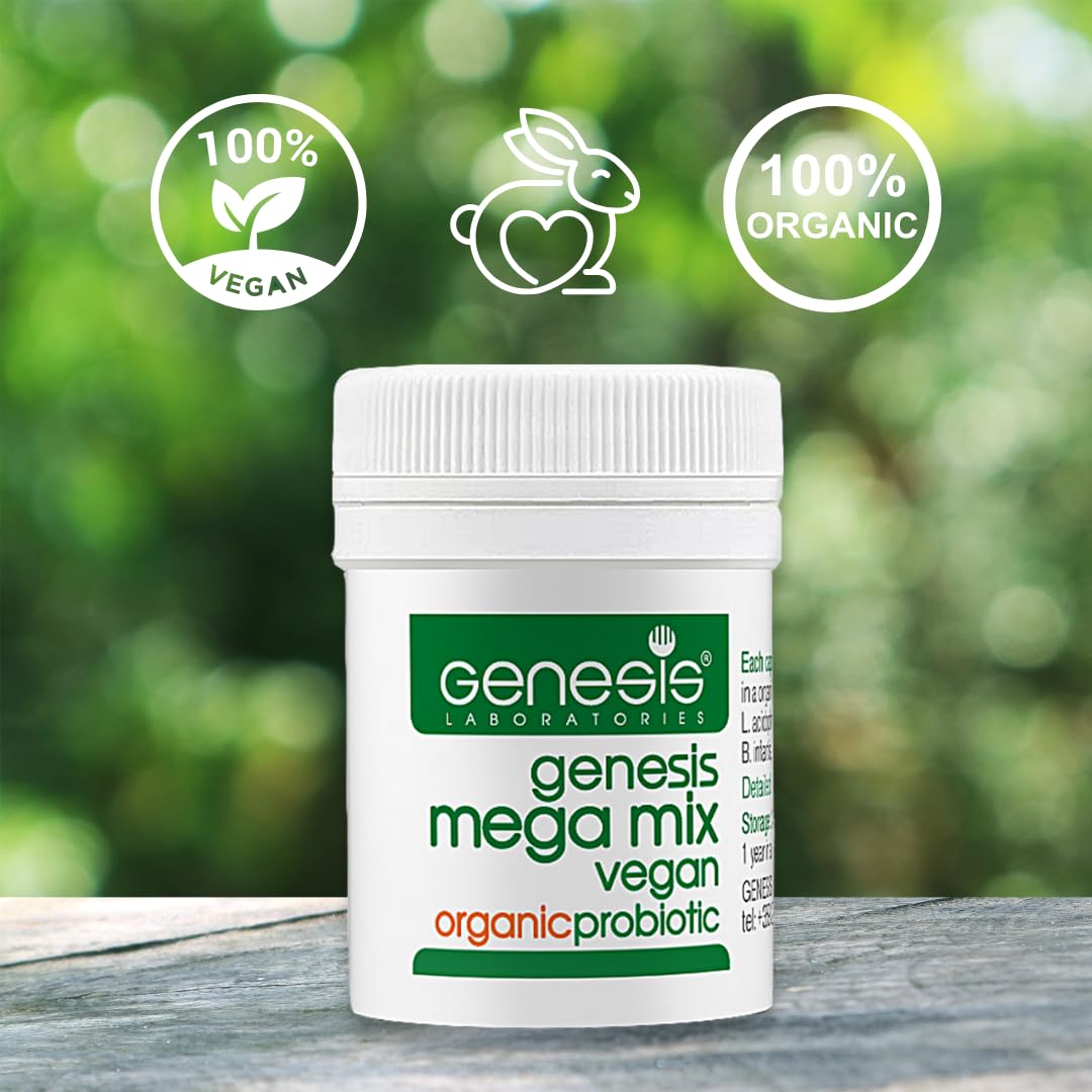 Genesis LABORATORIES MegaMix BIO Probiotic for Gut Health Capsules, 14 Capsules