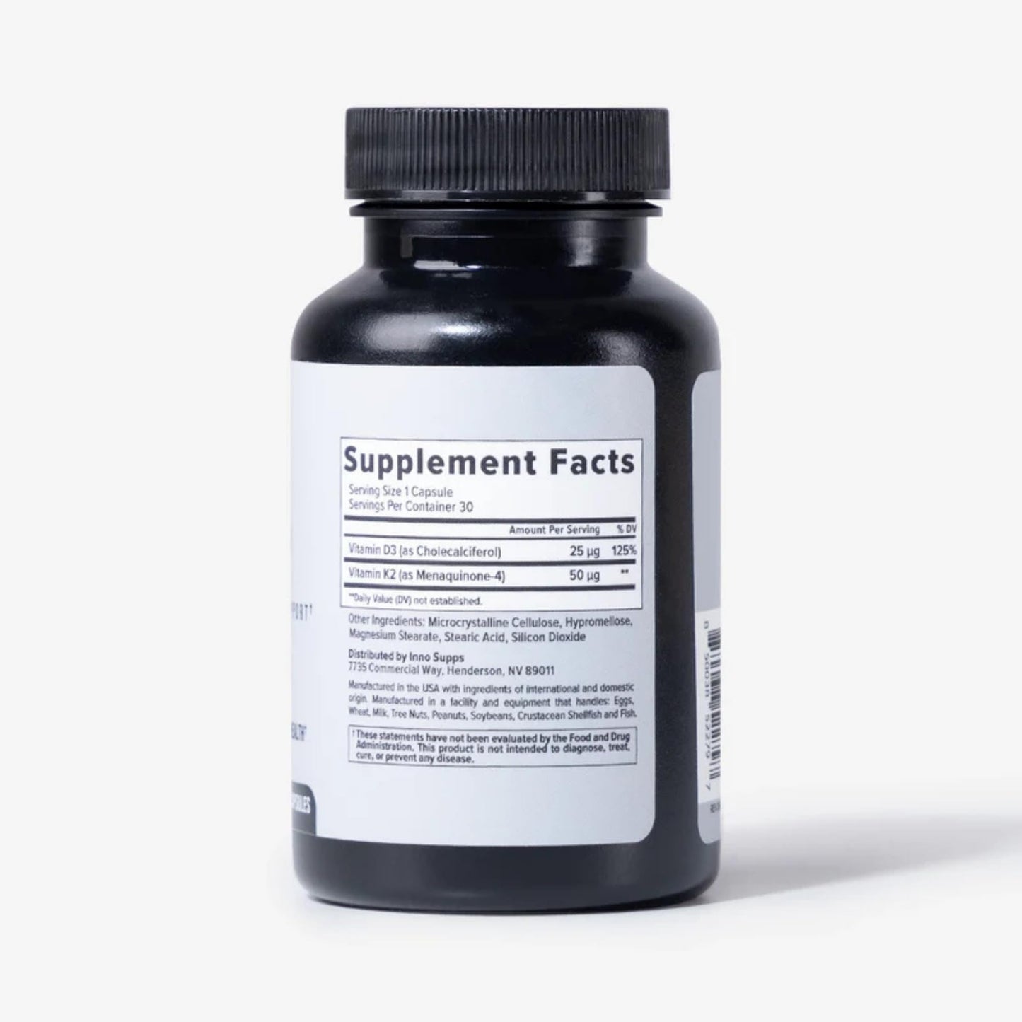 InnoSupps D3+K2 Vitamin K2 and D3 Supplement with Magnesium Capsules 30