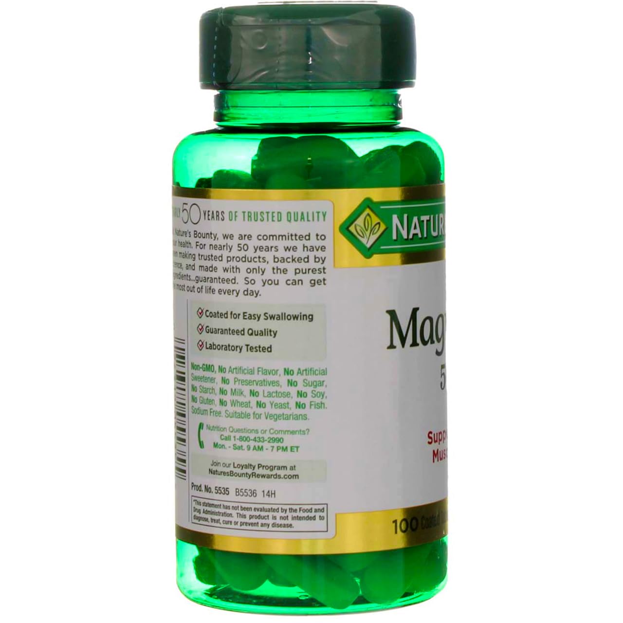 Nature's Bounty Magnesium 500 mg Tablets 200 Count