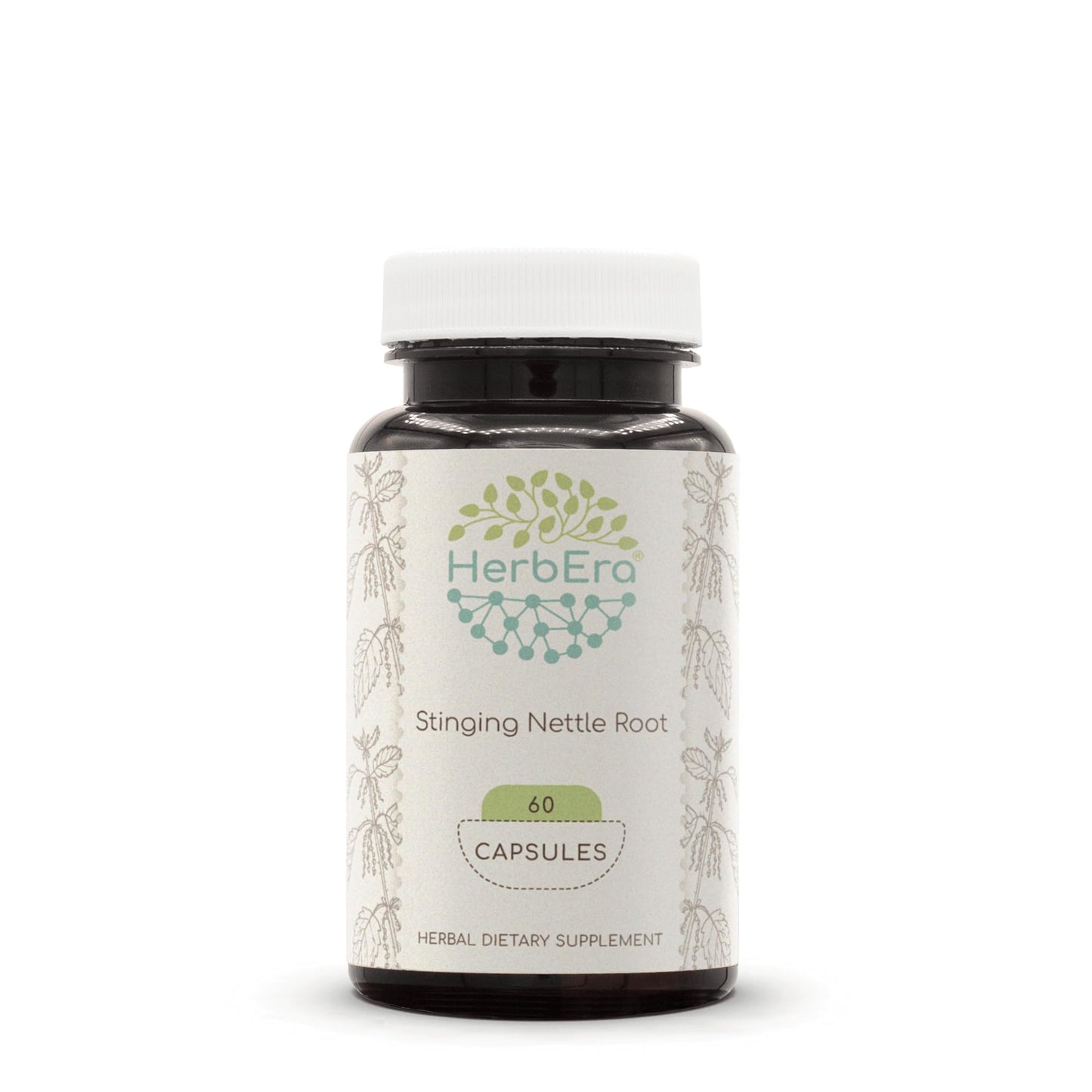 HerbEra Stinging Nettle Root 500 mg Capsules, 60 Count
