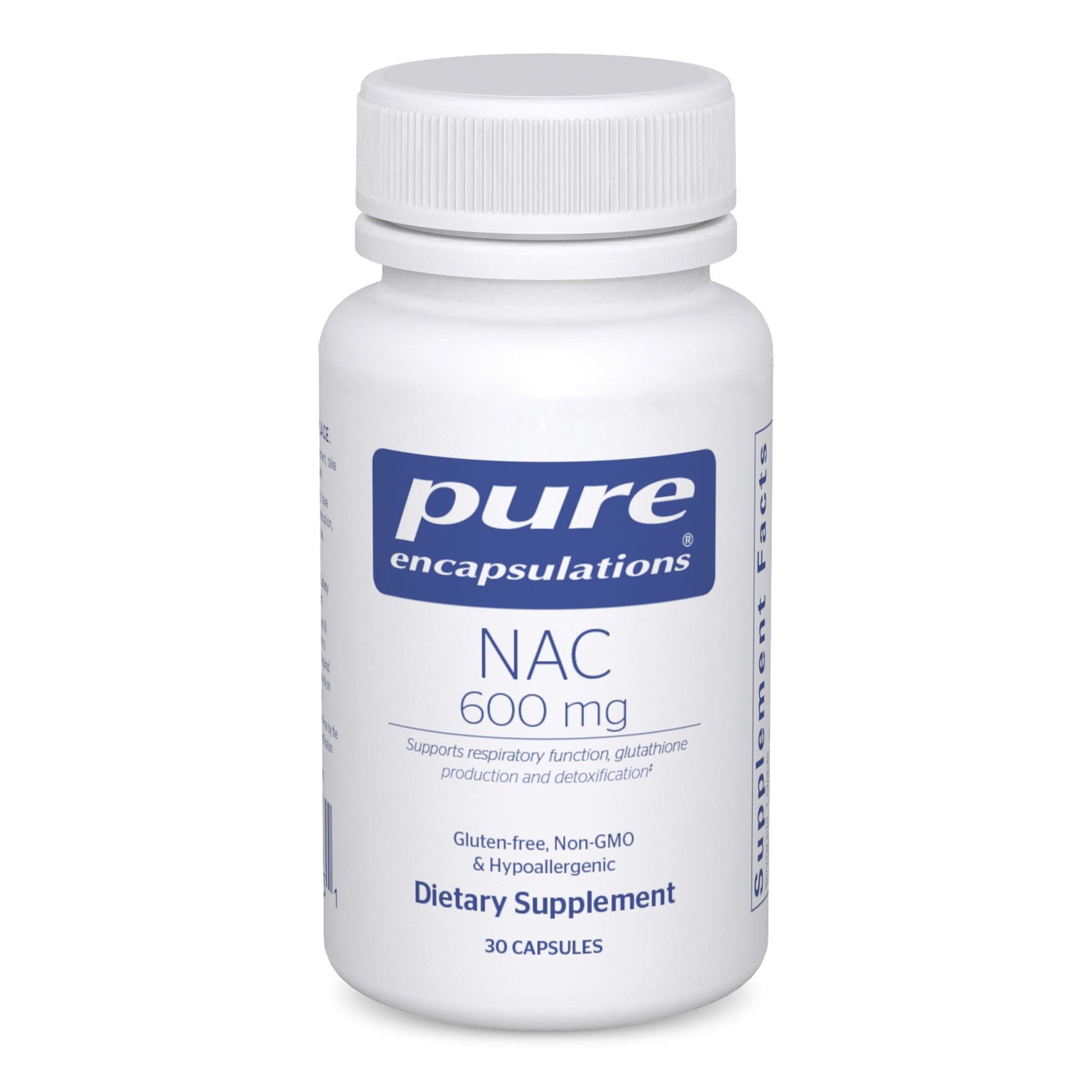 Pure Encapsulations NAC 600 mg N-Acetyl Cysteine Capsules, 30 Count