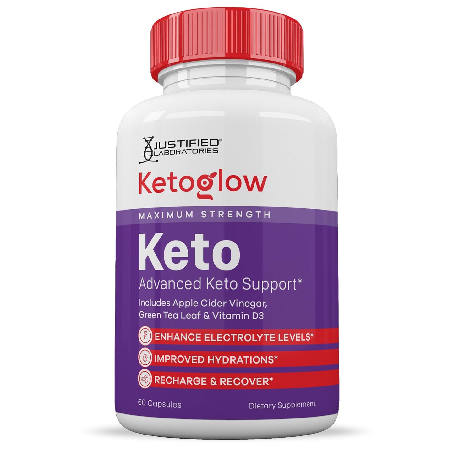 Justified Laboratories Keto Glow Keto ACV Pills 1275MG Keto Support Blend Capsules, 600 Capsules