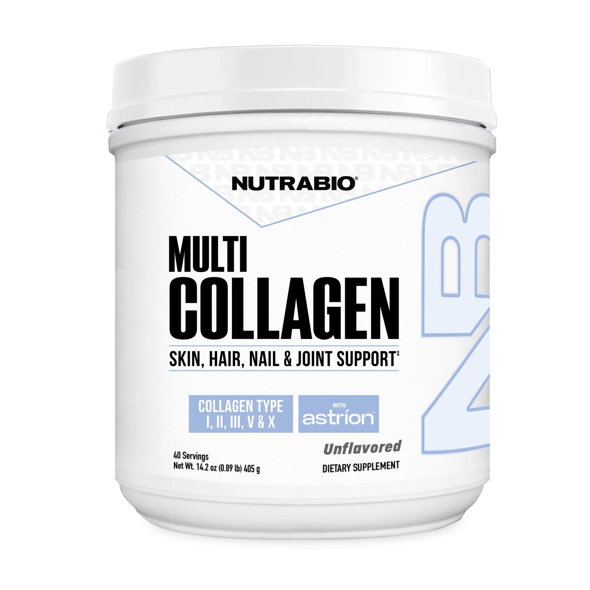 NutraBio Multi Collagen Powder - Hydrolyzed Collagen Peptides for Glowing Hair & Skin - Grass-Fed - Collagen Powder for Women and Men - 14.2 Ounce