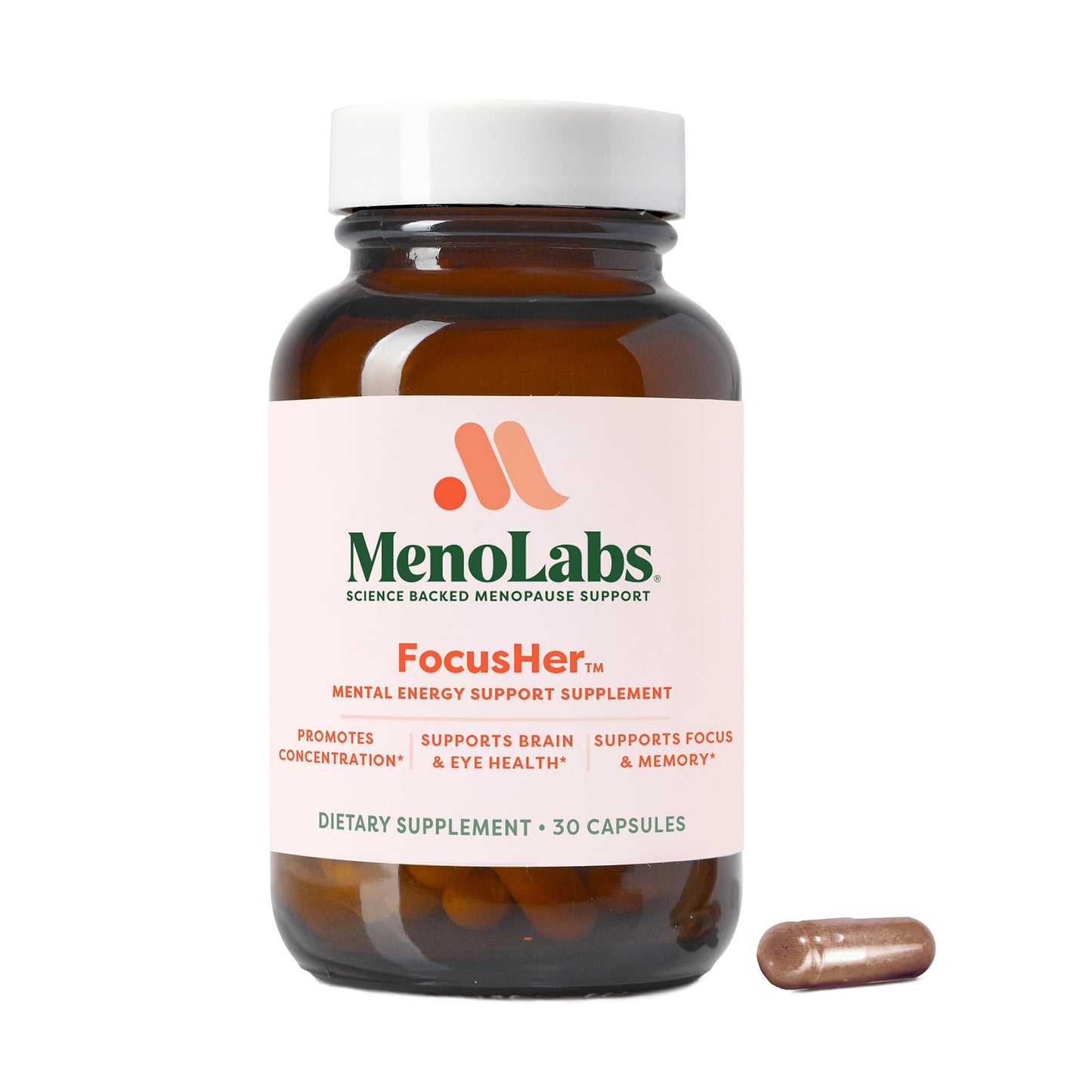 MENOLABS FocusHer Nootropic Brain Support for Women, 30 Capsules