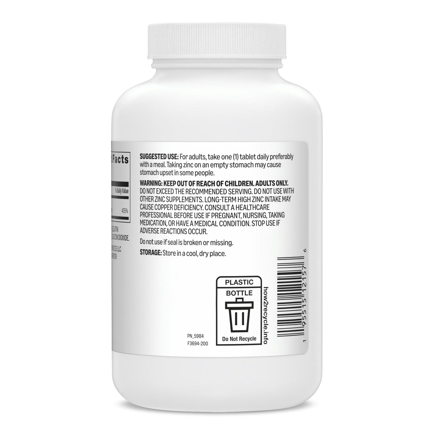 Amazon Basics Zinc Capsules, 200 Count