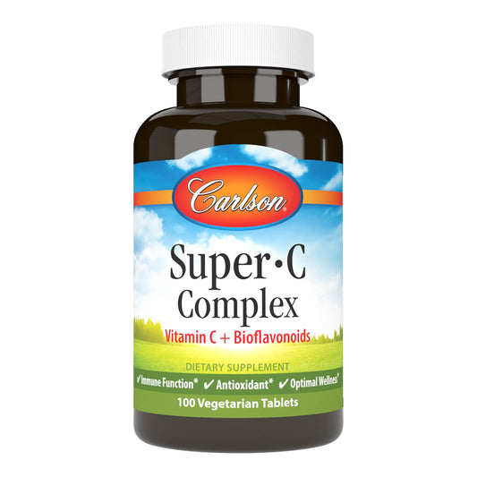 Carlson Super-C Complex Vitamin C + Bioflavonoids Tablets 100 Tablets
