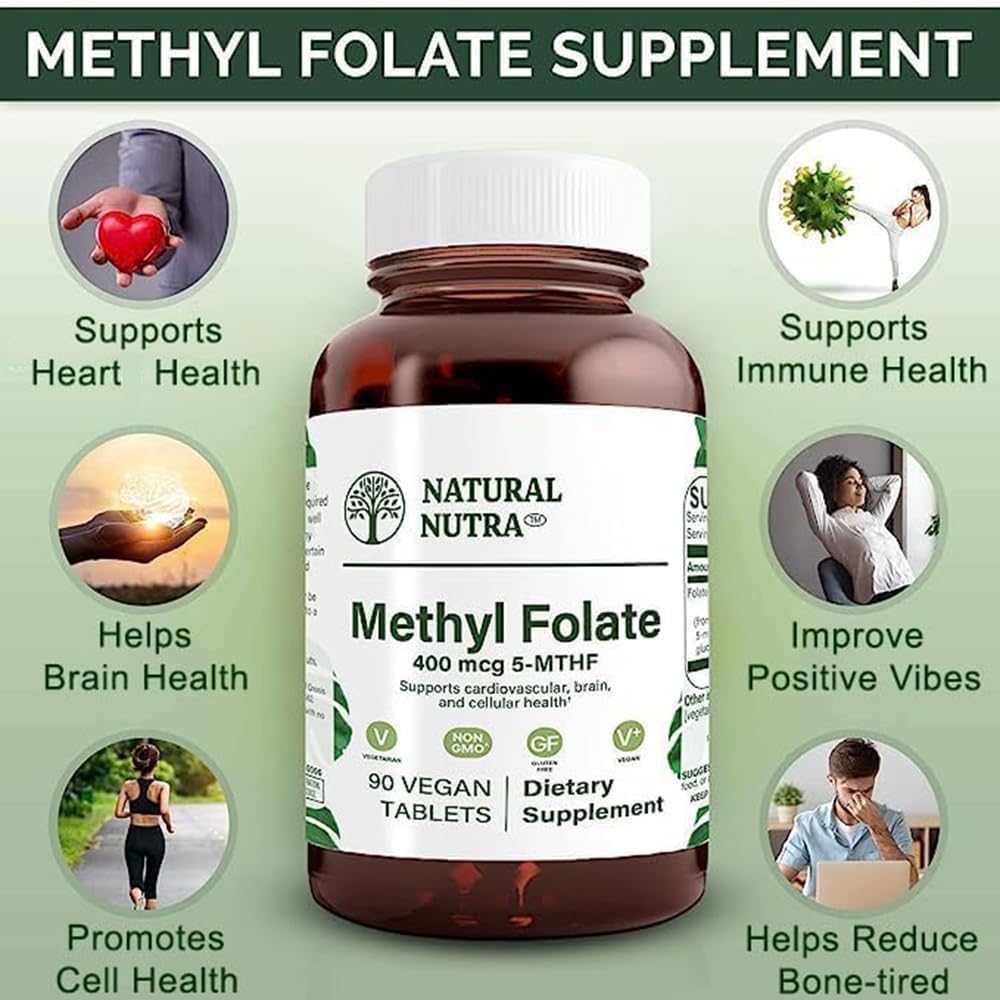 Natural Nutra Active Methyl Folate Supplement With Quatre Folic B9, 270 Tablets