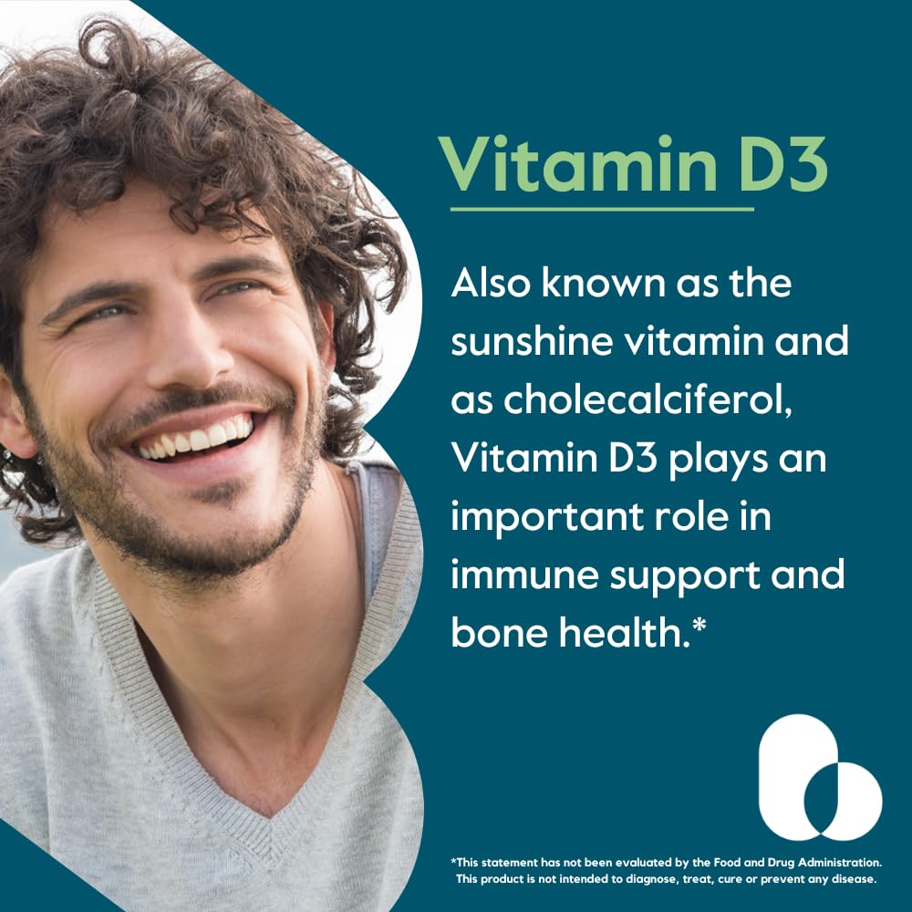 BESTVITE Vitamin D3 5000 IU 365 Capsules