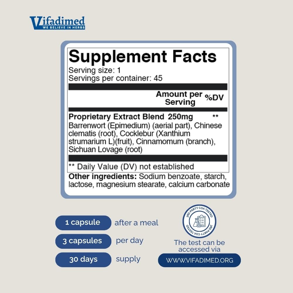 VIFADIMED Joint Support for Men and Women Capsules, 90 Count