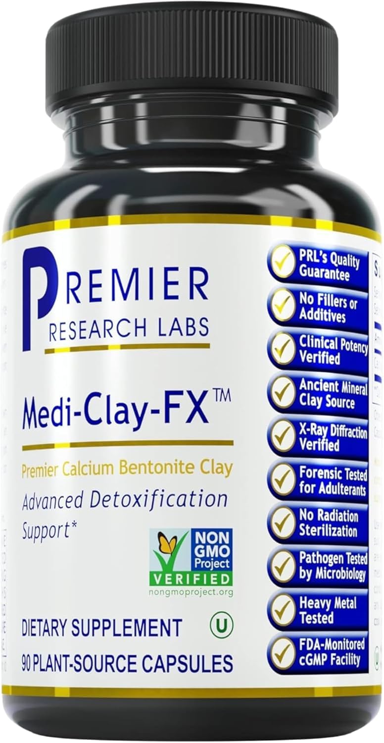 Premier Research Labs Medi-Clay-FX Bentonite Clay Capsules, 90 Count
