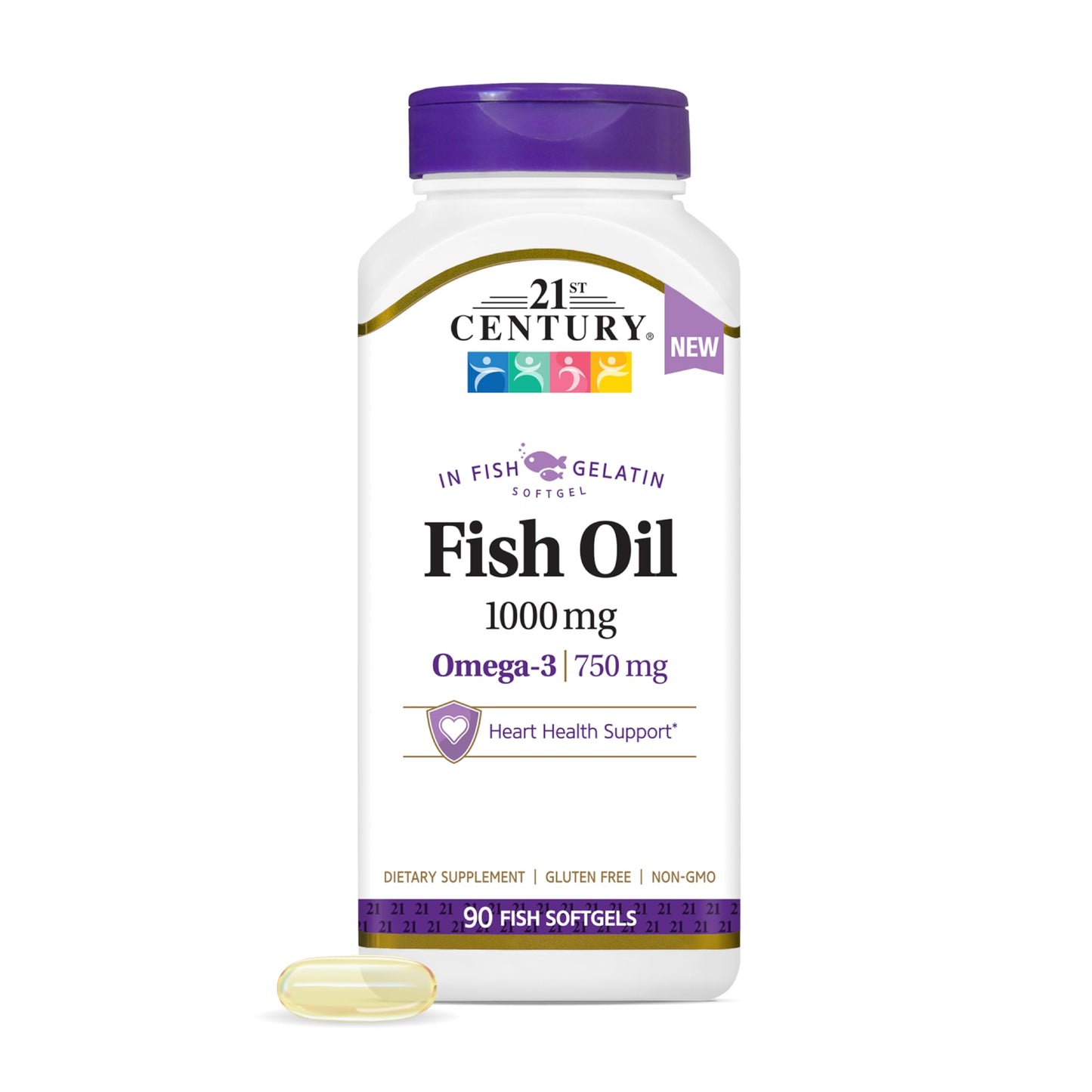 21st Century Fish Oil 1000mg Softgels 90 Count