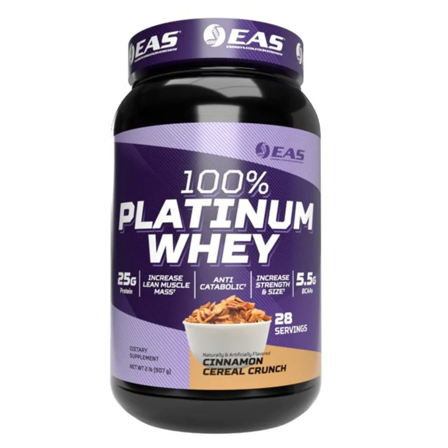Experimental and Applied Sciences EAS 100% Platinum Whey Protein Powder Cinnamon Cereal Crunch, 32 Servings