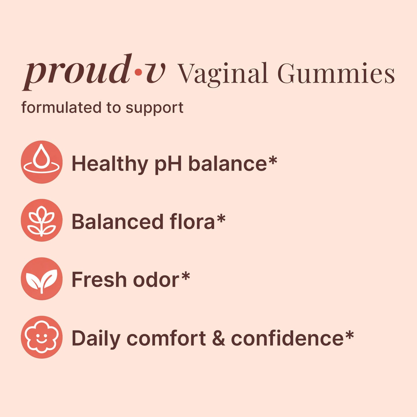 PROUD-V Vaginal Health Gummies - pH, Odor & Flora Support - Feminine Balance Wellness Formula - Hawaiian Pineapple - Vegan, Gluten-Free - 60 Gummies