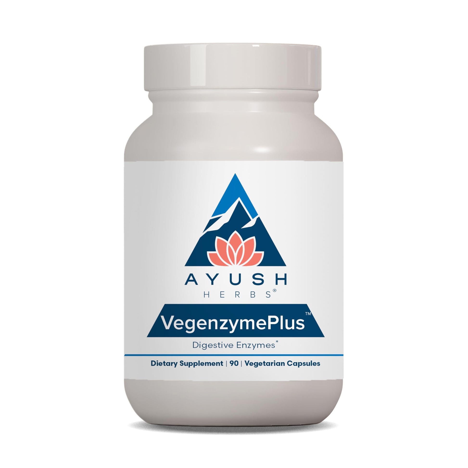 Ayush Herbs VegenzymePlus Digestive Enzymes for Women & Men with Bromelain, Lipase, Lactase, Protease, 100% Vegetarian Gut Health Supplement, Capsule, 90 Count