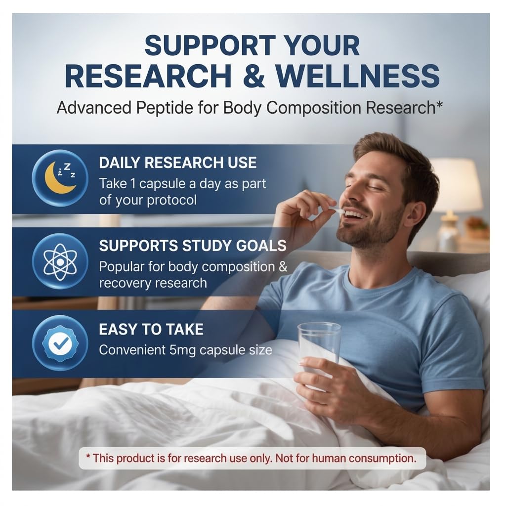 Caeltae Tesamorelin Research Peptide 5MG Capsule, 60 Count