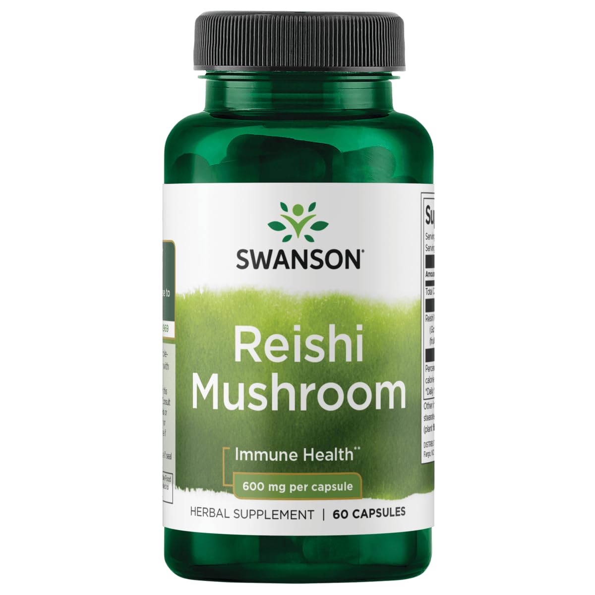 Swanson Reishi Mushroom Immune Function Mood Support 600 Milligrams, 60 Capsules