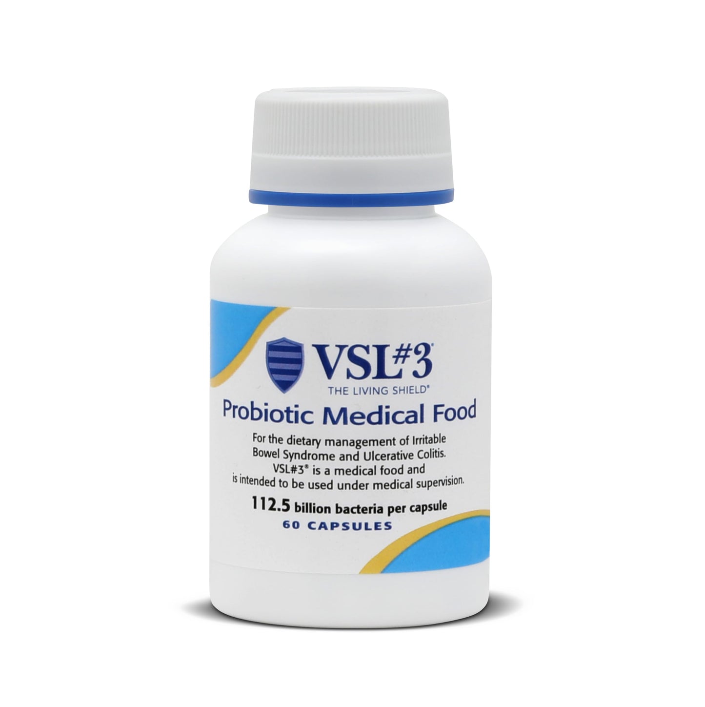 VSL #3 Probiotics for Digestive Health, IBS & UC Symptoms - 112.5B CFUs, High-Potency, Multi-Strain, Refrigerated Probiotic, 60 Capsules