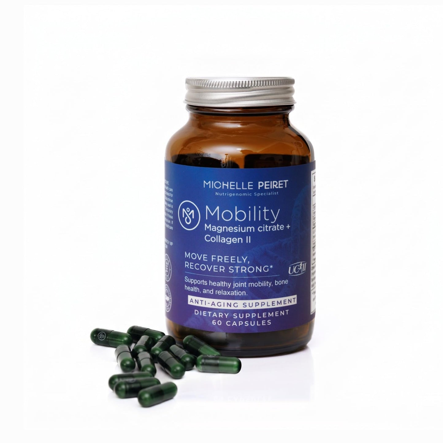 Michelle Peiret Mobility Magnesium + Collagen Supplement with Hyaluronic Acid & Vitamin C Powder 270