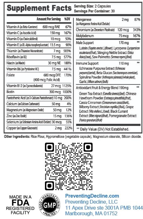 Generic MensHealth 400mg Daily Multivitamin Capsule, 30 Capsules