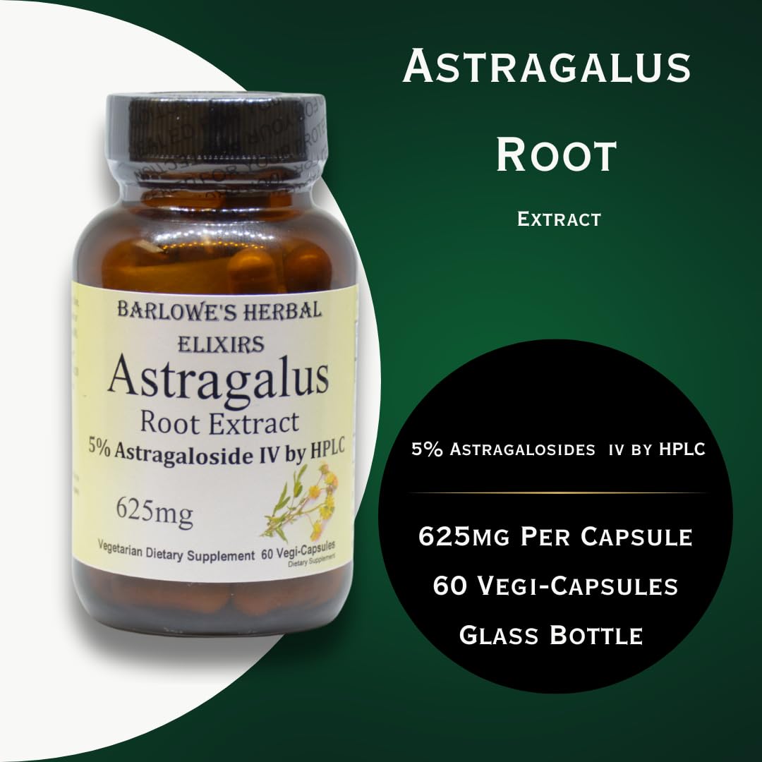 Barlowe's Herbal Elixirs Astragalus Root Extract Capsules 60