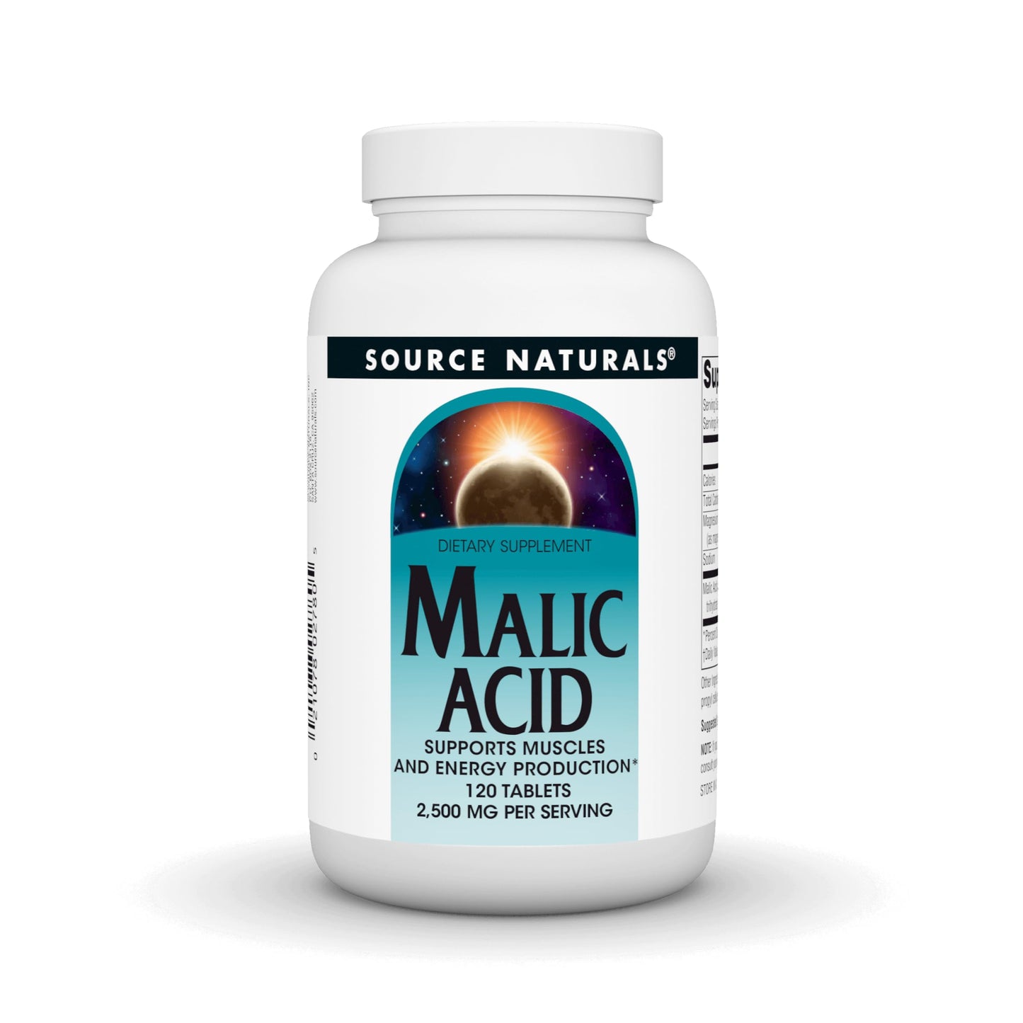 Source Naturals Malic Acid 2,500 mg Tablet, 120 Tablets