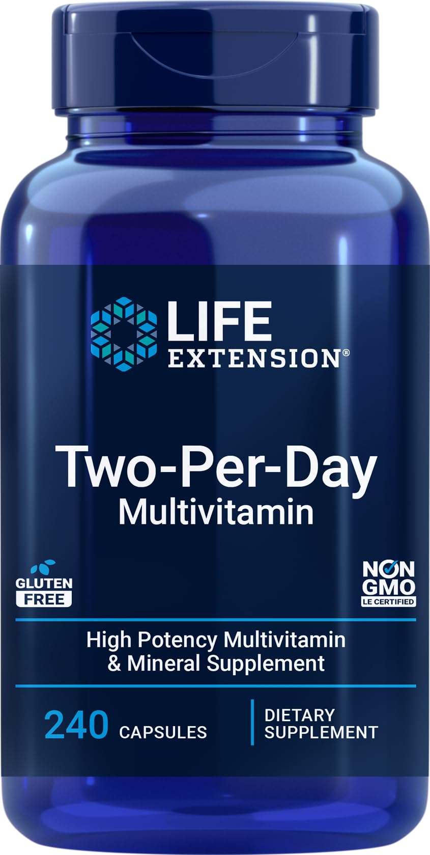 Life Extension Two-Per-Day Multivitamin Capsules, 240 Count