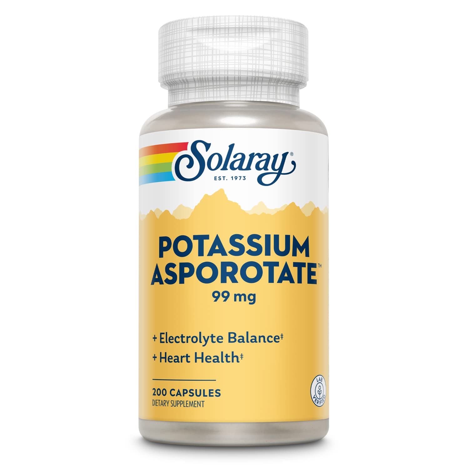Solaray Potassium Asporotate Supplement Capsules, 200 Capsules