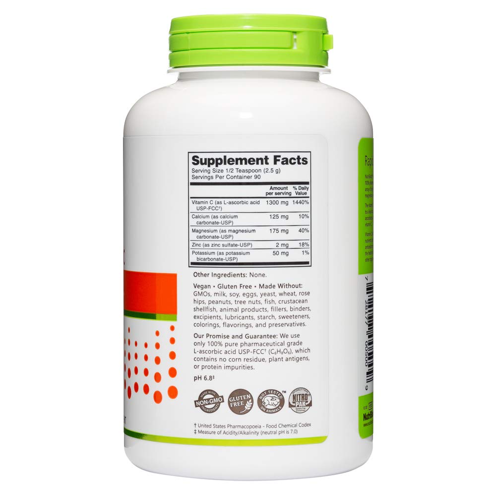 NutriBiotic Hypo-Aller C Powder Vitamin C and Minerals for Antioxidant & Collagen Support, 8 Ounce