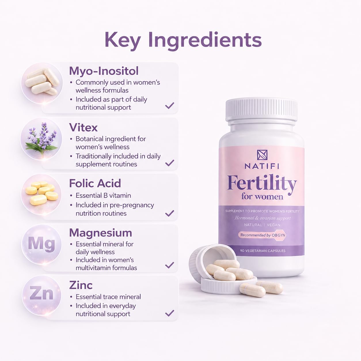 Natifi Conception Fertility Prenatal Vitamins Capsule 60 Capsules