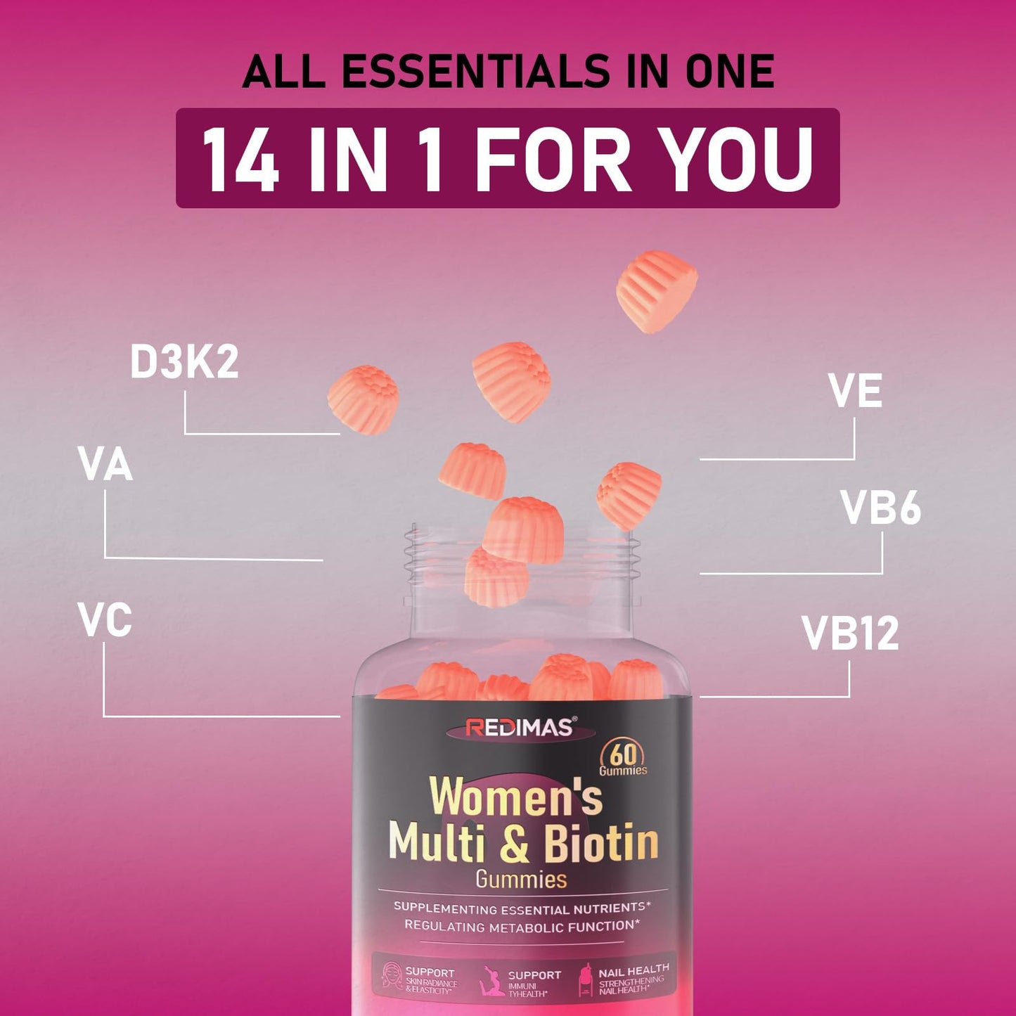 Redimas Multivitamin for Women Gummies, 60 Count