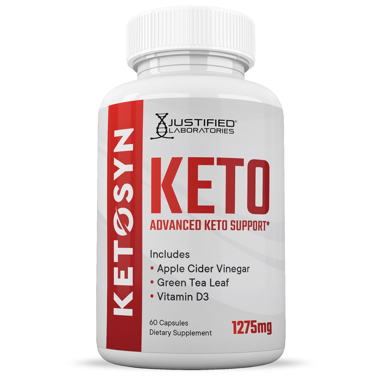 Justified Laboratories Ketosyn Keto ACV Pills 1275MG Keto Support Blend Capsules 120