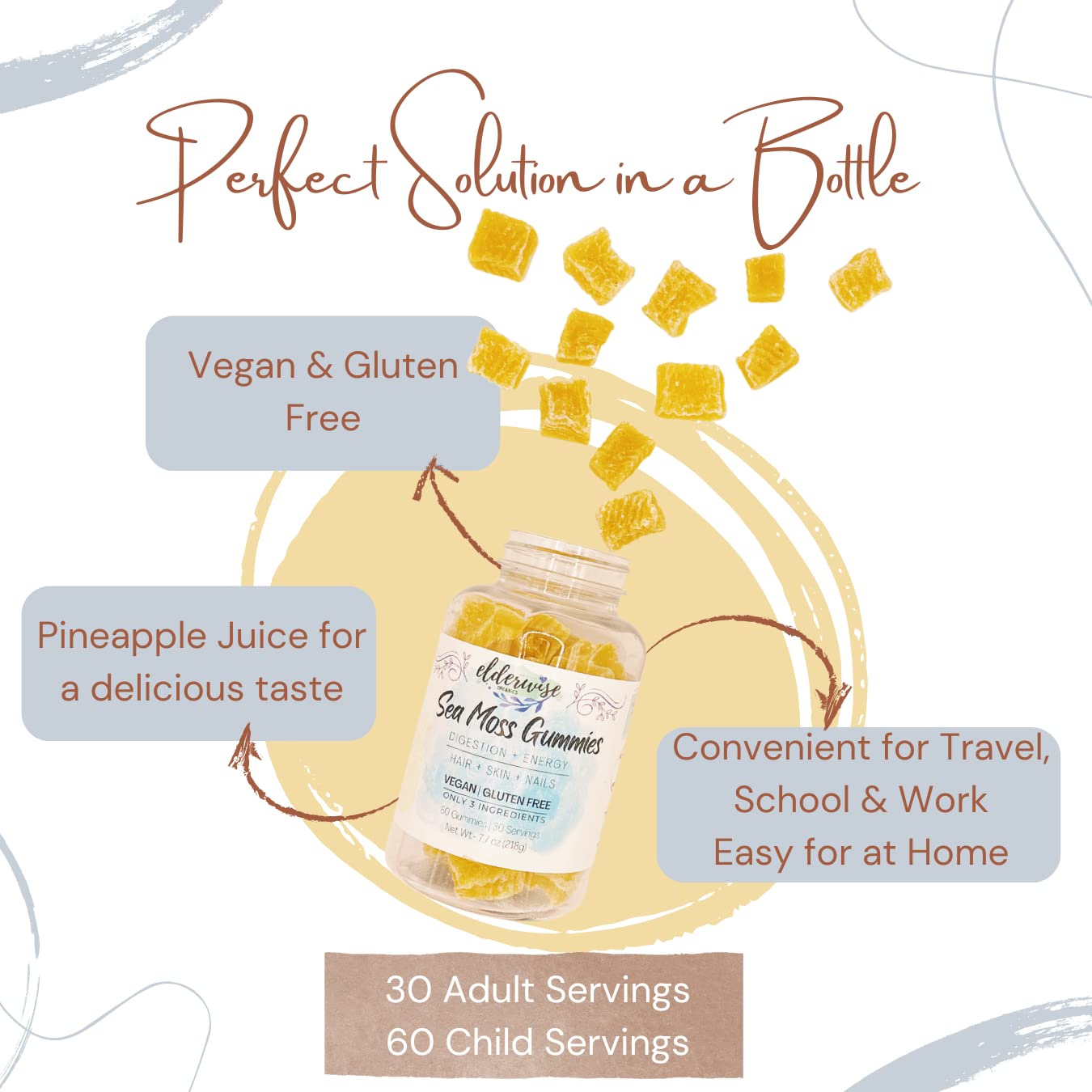 Elderwise Organics Made With Love Sea Moss Gummies Chewable 1 Count