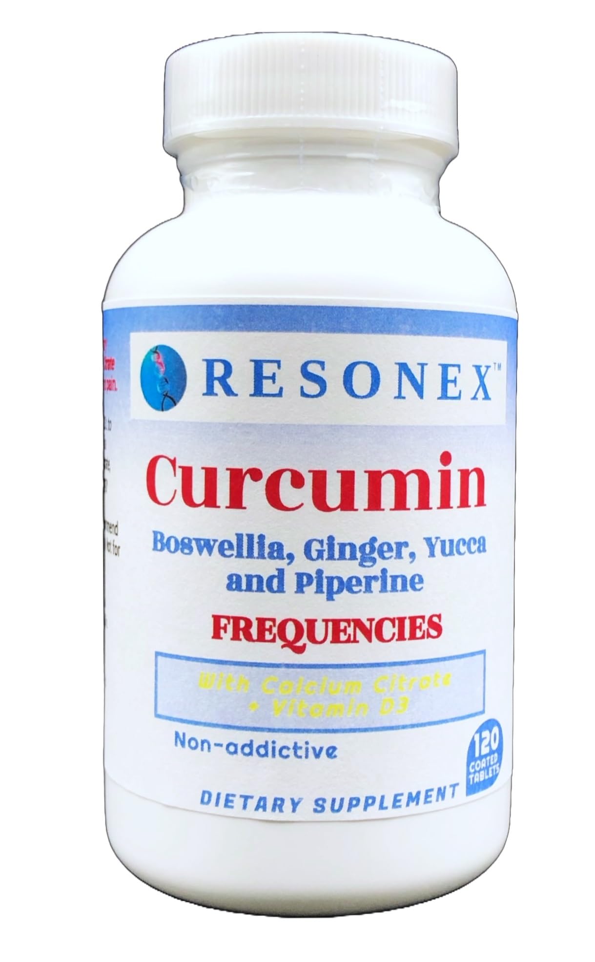 Resonex Curcumin, Boswellia, Ginger, Yucca, Piperine Frequencies 120 Tablets