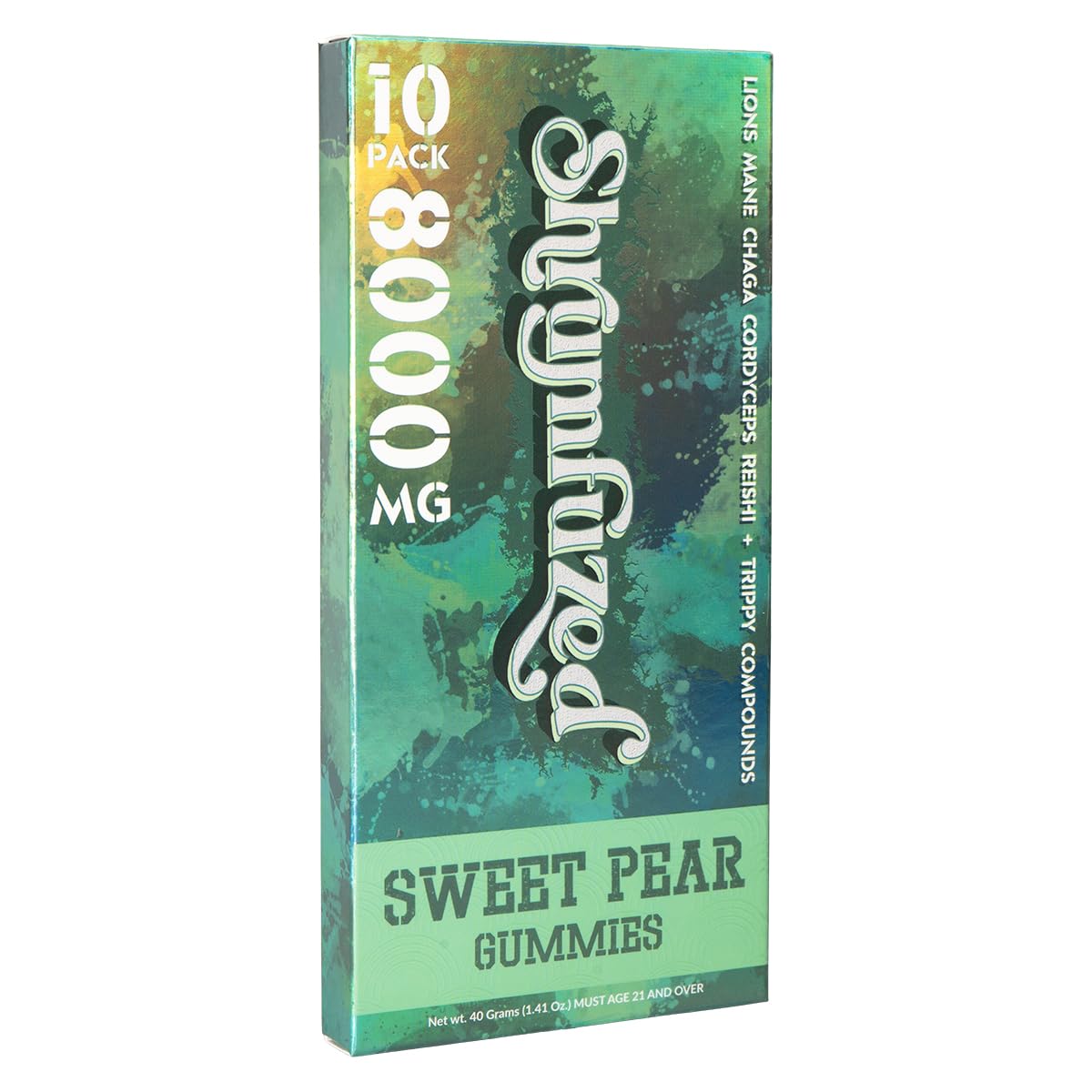 Shrumfuzed Proprietary Nootropic Gummy with Lion's Mane, Reishi, Chaga, and Cordycep Nootropic Mushroom Blend, 10 Gummies