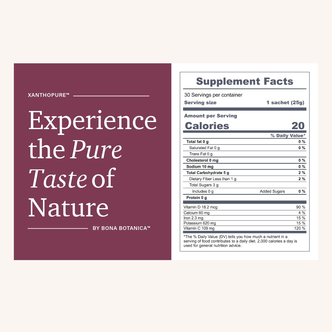 Bona Botanica XanthoPure Mangosteen Puree Powder 30 Sachets