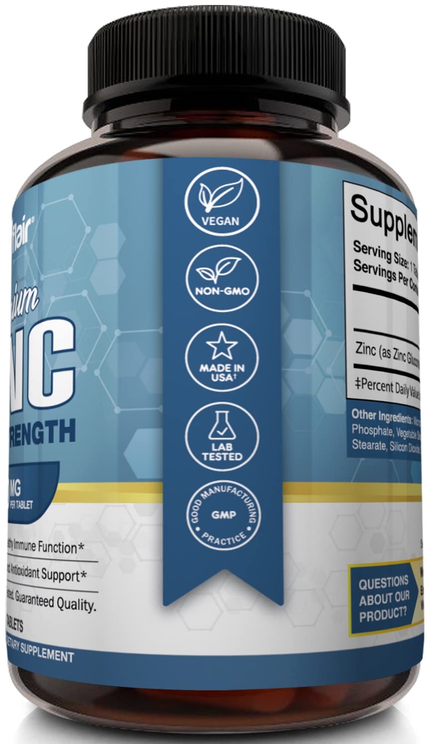 NutriFlair Zinc Gluconate 50mg Capsule, 100 Count