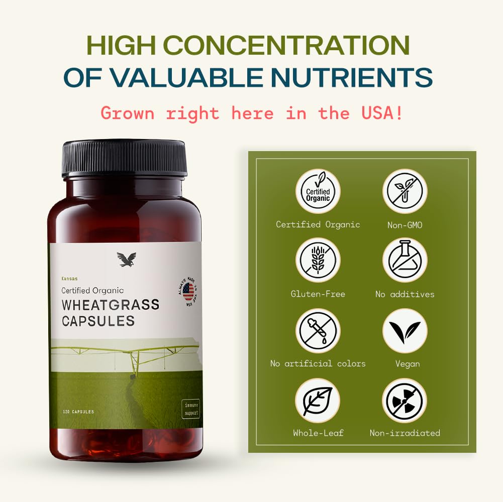 Stateside Growers Wheatgrass Capsules 120 Count