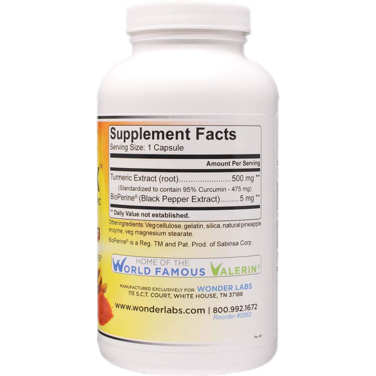 Wonder Laboratories Turmeric with BioPerine Capsule 300