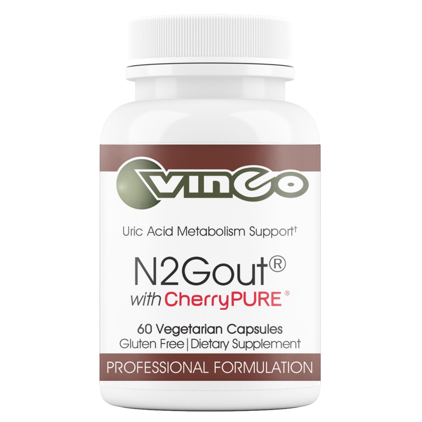 Vinco N2Gout with CherryPURE Daily Supplement Capsules 60 Count