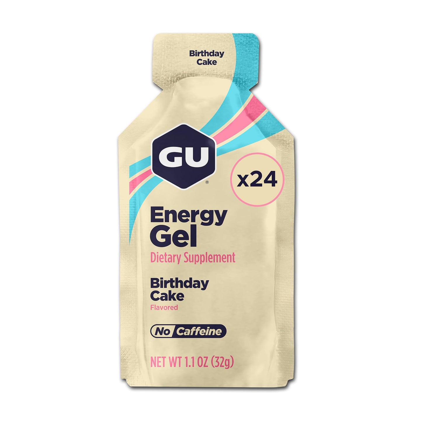 GU Energy, Original Energy Gels, Birthday Cake - 24 Count