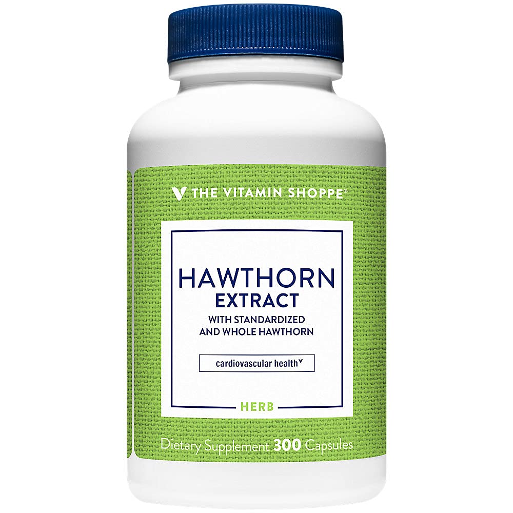 The Vitamin Shoppe Hawthorn Extract with Standardized and Whole 300 Capsules